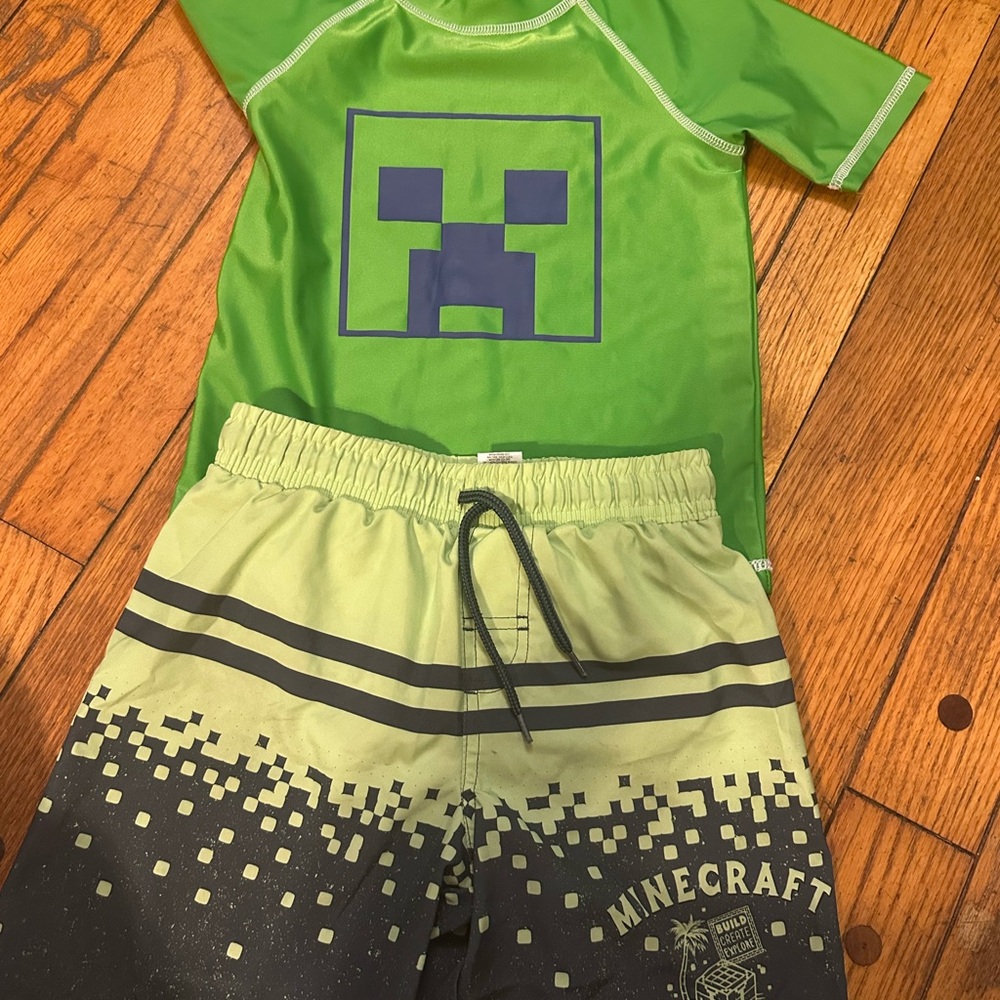 Green Minecraft Swim Set